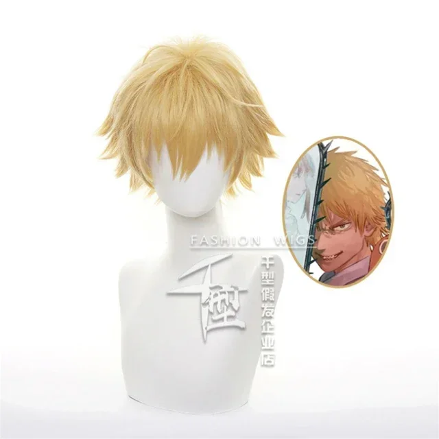 Synthetic Anime Chainsaw Man Wig Makima Reze Angel Devil Quanxi Makima Power Hayakawa Aki Denji Heat Resistant Hair Wigs