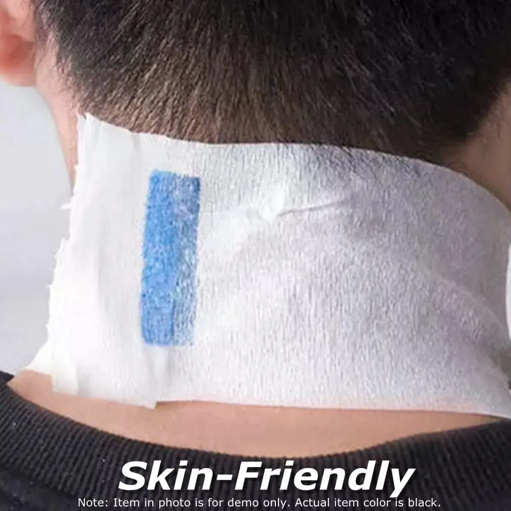 1/3/5 Roll Disposable Black Barber Neck Strips Barber Neck Paper Stretchy Strip Neck Edge Paper Haircut Styling Accessories
