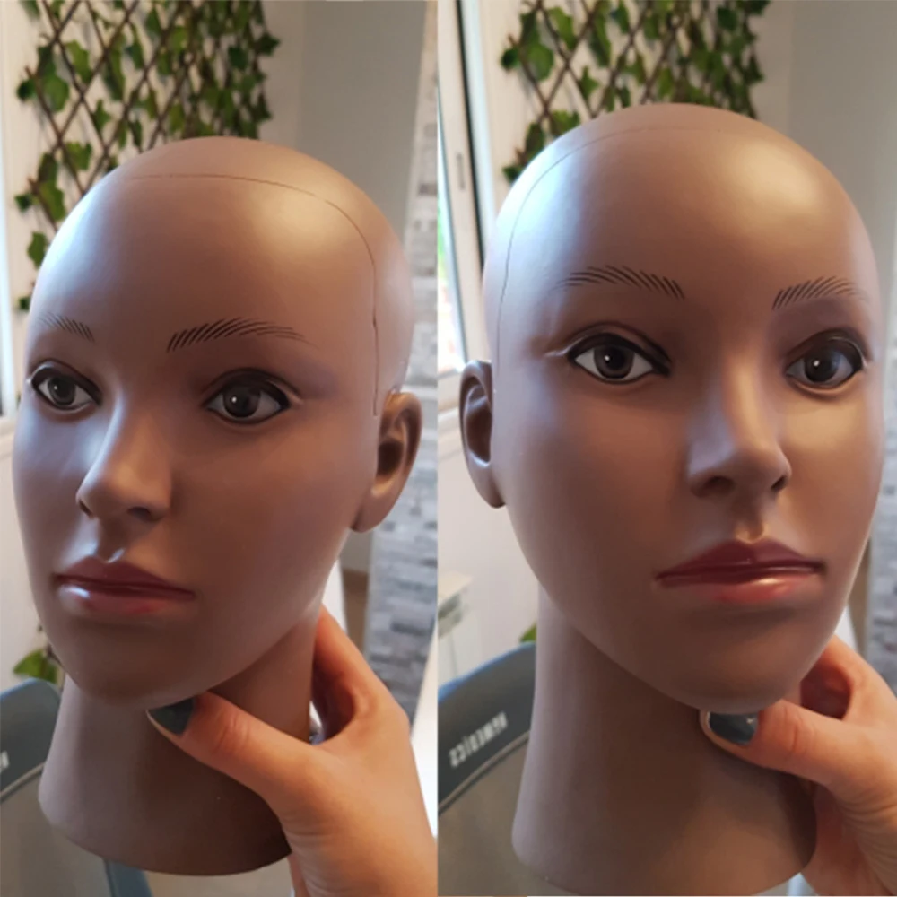 New Mannequin Head Wig Stand With Adjustable Wig Tripod Stand Holder For Wigs Making Display With T Pins /Wig Cap For Free Gift