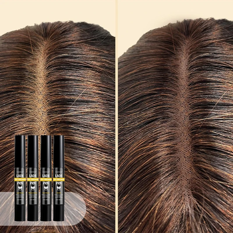 Lasting Lace Tint Precision Pen Wig Lace Dyeing Stick 5ml Wearing Wigs Dye Pen Lace Corrective Lace Net Dye Pen for Lace Dyeing