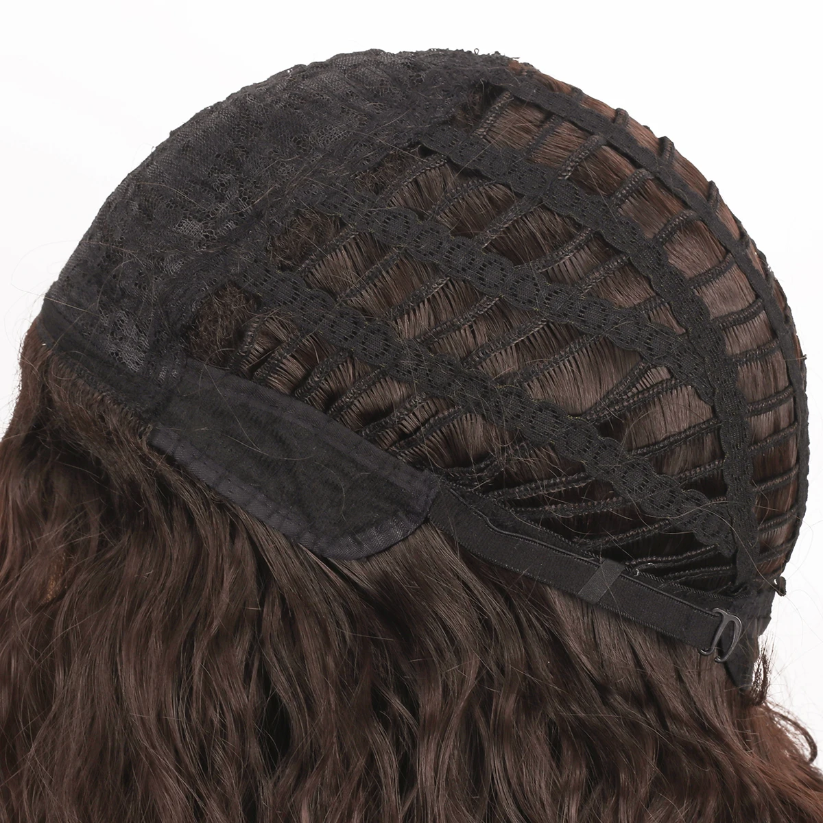 20 inch Long Roll with Split Bangs, Fluffy Dark Brown Men's Bearded Synthetic Wig, Mountaintop Cave Man and Wild Man Costume Rol