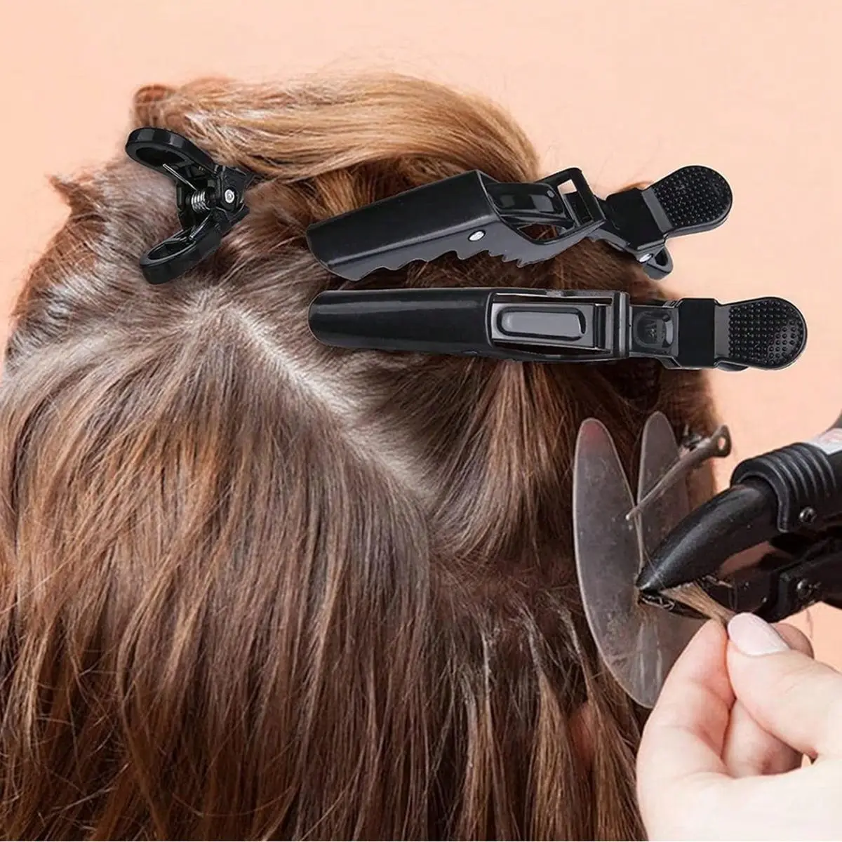 5/10/12/20 Piece Set of Multifunctional Hair Styling Sectioning Clips, Positioning and Partitioning Alligator Clips Suitable for Professional Hairdressers, Women's Hair Clips, Plastic Non-Slip Hair Clips, Professional Hairstyle Clips, Hair Salon Sectioning Clips