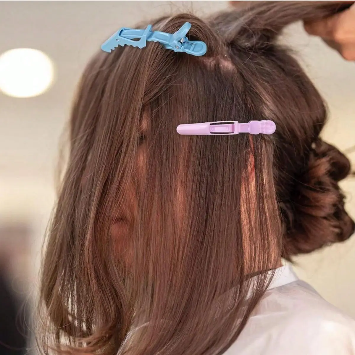 5/10/12/20 Piece Set of Multifunctional Hair Styling Sectioning Clips, Positioning and Partitioning Alligator Clips Suitable for Professional Hairdressers, Women's Hair Clips, Plastic Non-Slip Hair Clips, Professional Hairstyle Clips, Hair Salon Sectioning Clips