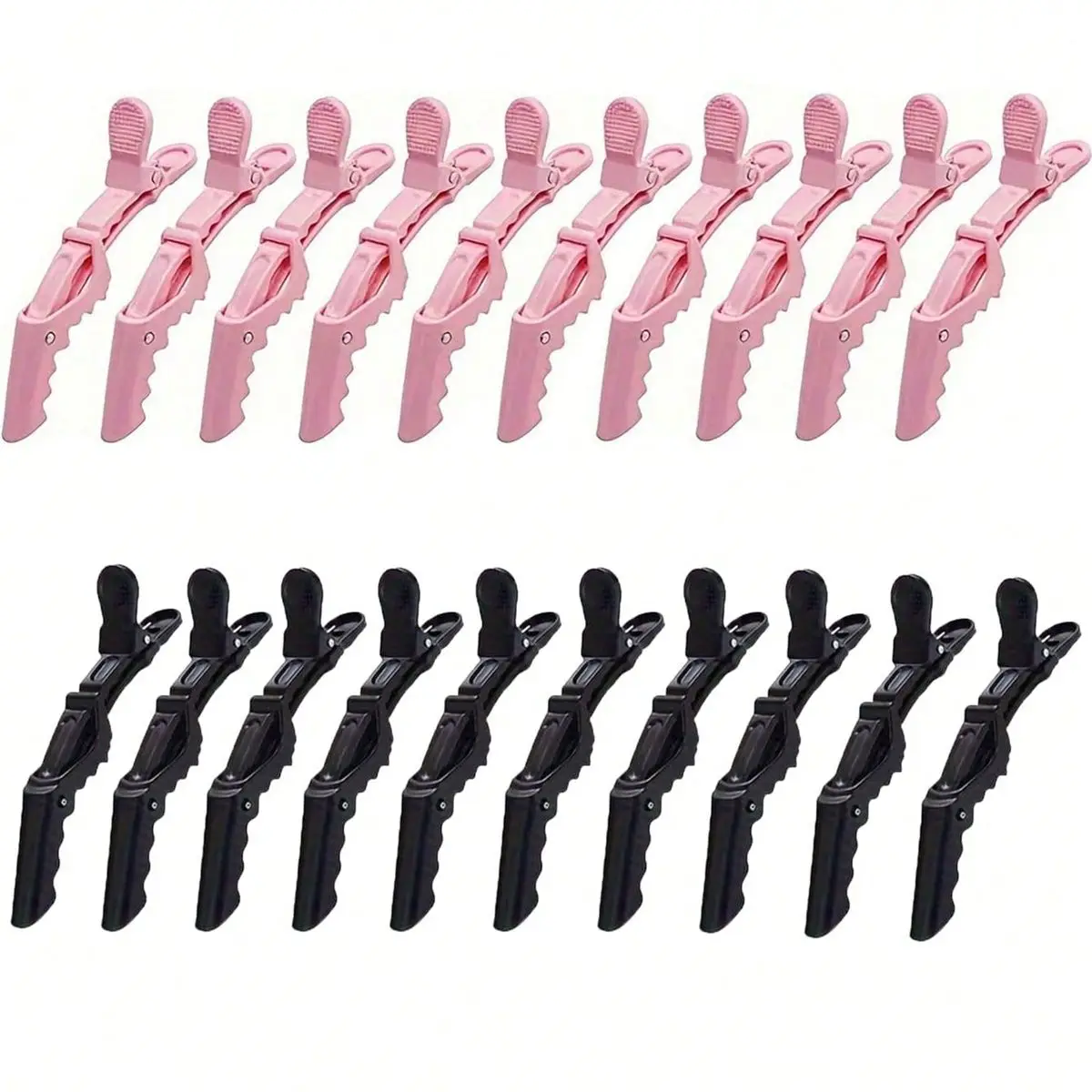5/10/12/20 Piece Set of Multifunctional Hair Styling Sectioning Clips, Positioning and Partitioning Alligator Clips Suitable for Professional Hairdressers, Women's Hair Clips, Plastic Non-Slip Hair Clips, Professional Hairstyle Clips, Hair Salon Sectioning Clips
