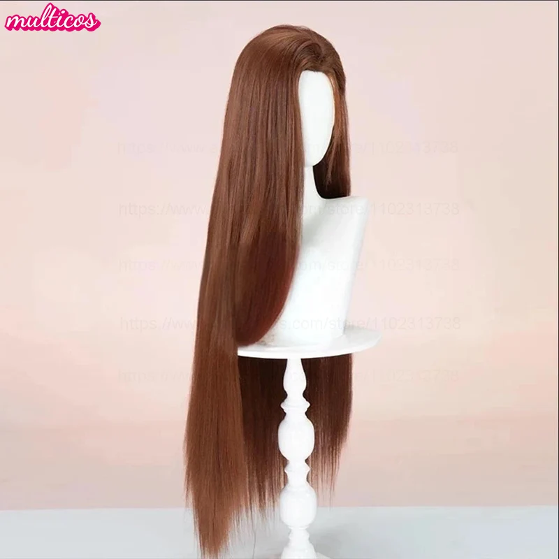 High Quality Hyuna Cosplay Wig Alien Stage Cosplay Long Straight Brown Heat Resistant Synthetic Hair Game Anime Wigs + Wig Cap