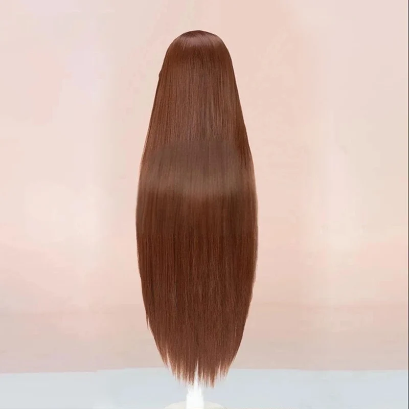 High Quality Hyuna Cosplay Wig Alien Stage Cosplay Long Straight Brown Heat Resistant Synthetic Hair Game Anime Wigs + Wig Cap