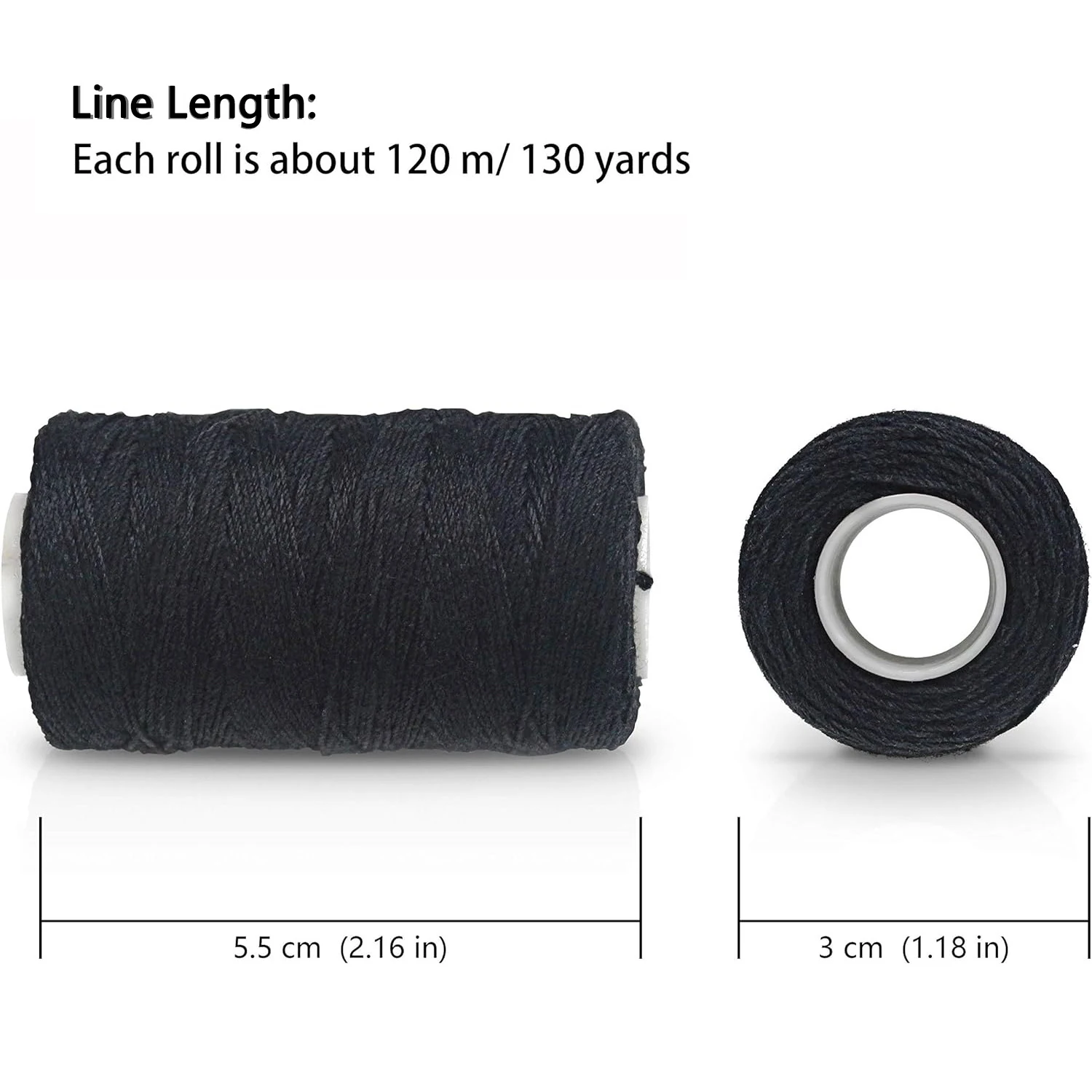 3 Rolls Hair Weaving Threads with 10 Pieces Sewing Needle Weaving Threads for Making Wigs Hand Sewing Hair Weft DIY