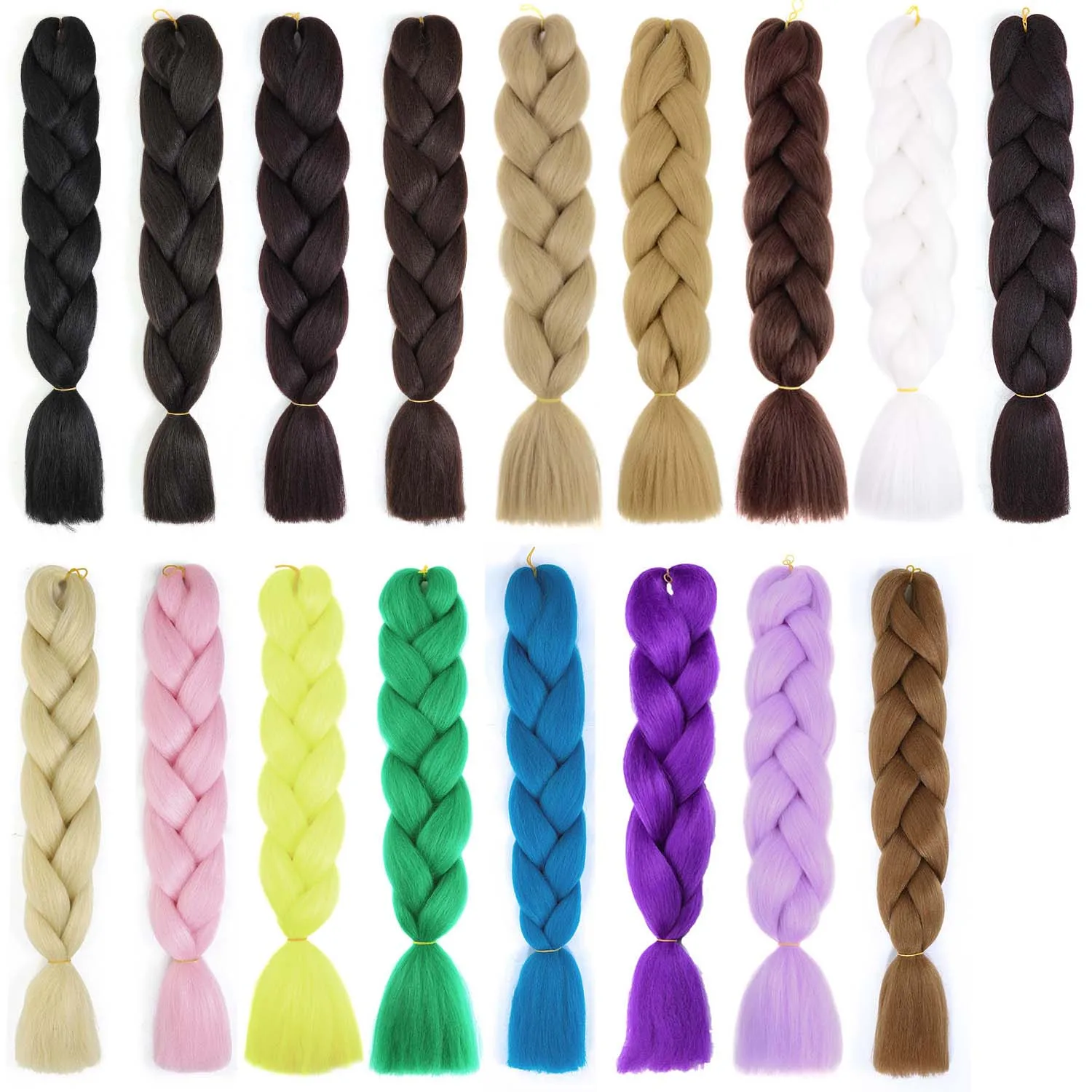 Synthetic 24inch Long Purple Braiding Hair Extensions for Braids Ru mi Braiding Hair for Stage Party Cosplay,Multi-colored Braid