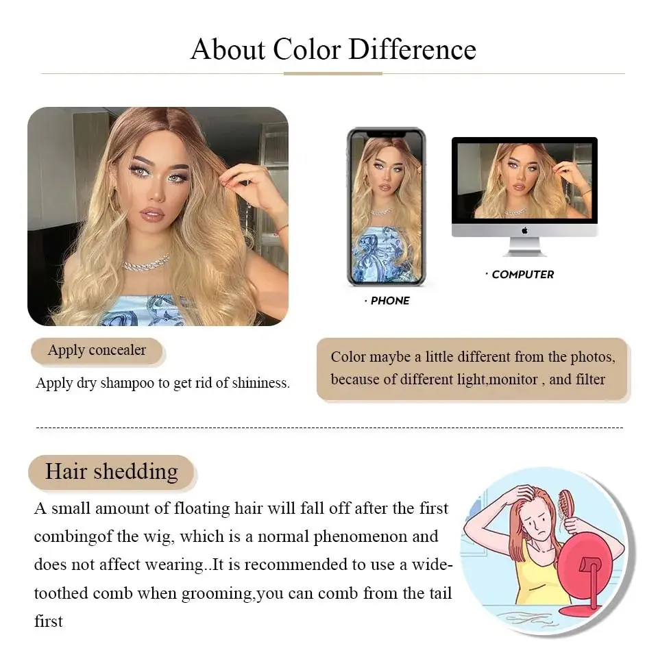 Long Water Wave Orange Synthetic Wigs for Women Wavy Natural Hair Wigs with Long Bangs Cosplay Party Wigs Heat Resistant
