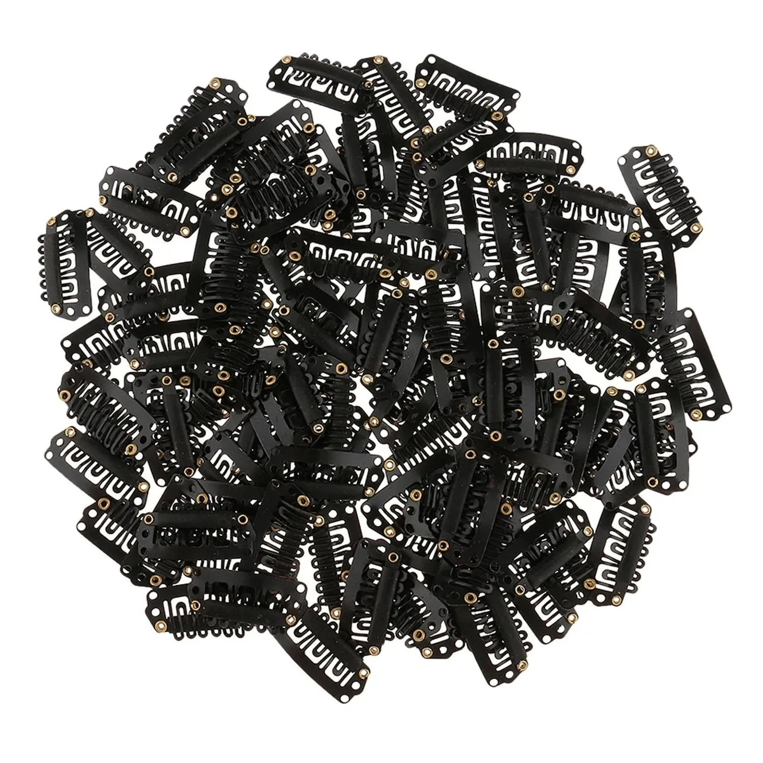 50/20pcs 2.3cm-3.2cm Black Brown Color Wig Clips Snap Clip For Hair Extension Wig Weft Wig PP Hairpins Large Clips Styling Tools
