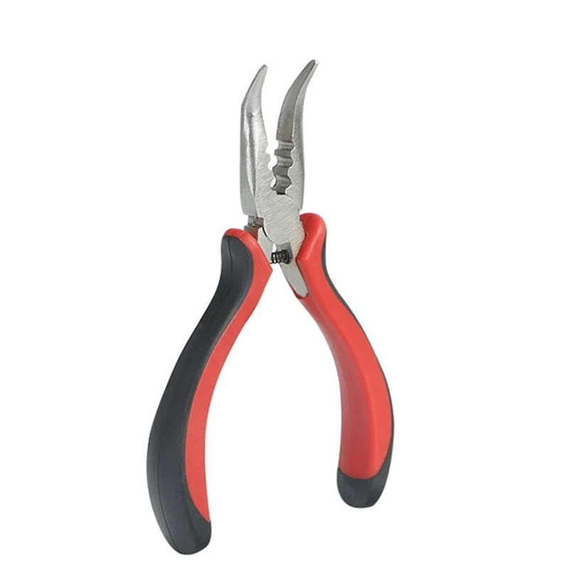 1Pcs Portable Durable Carbon Steel Forging Jewellery Pliers Light Weight Mini Pliers Hand Tools Round Flat Long Nose Pliers