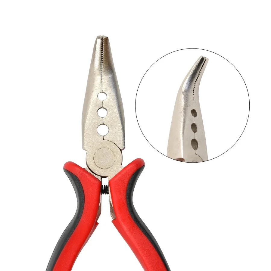 Hair Extensions Kit Threader Pulling Hook & Pliers & 100pcs silicone Rings One Set For Beads Hair Extensions