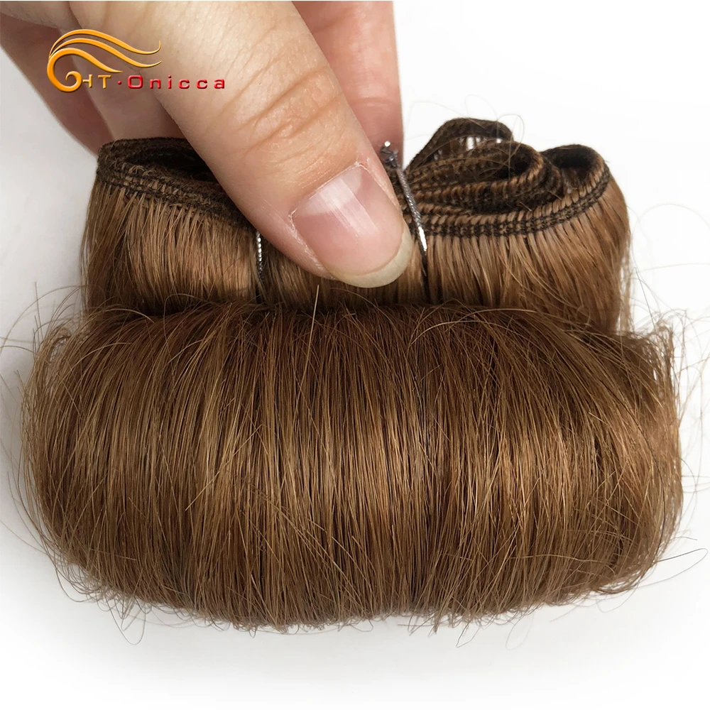 Brazilian Curly Hair 4 Bundles Double Drawn Human Hair 5 5 6 7 Inch Remy Hair Weave Bundles 1B 27 30 99J Color For Black Women