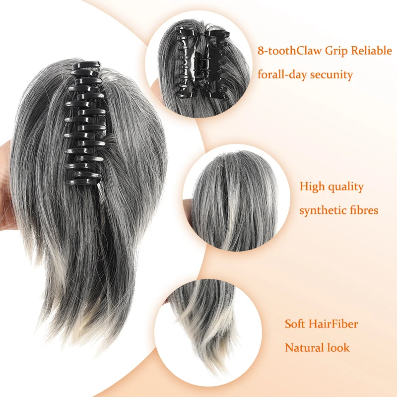 Pinch style messy chicken coop head wig ponytail bun bun bun head straight ponytail