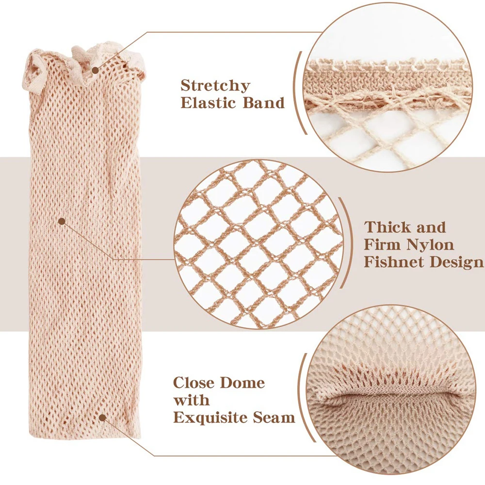 Mesh Wig Cap Stretchable Elastic Black Hair Net Stretch Open Ended Fishnet Wig Net Breathable Mesh Cap for Wig Accessories