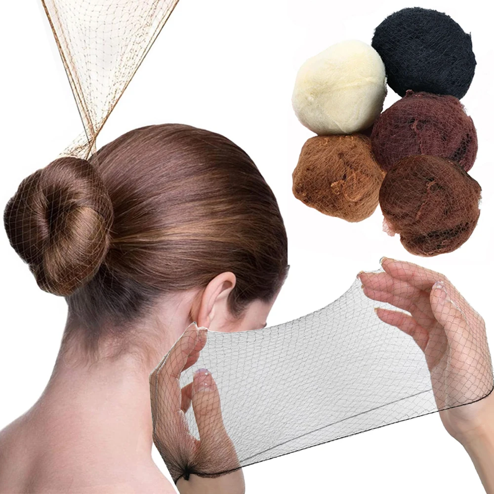 10/100Pcs Durable Nylon Hair Net For Bun Hair Hair Style Tool Black Beige Brown 5Mm Hair Net For Wigs Mesh Hair Styling Hairnets