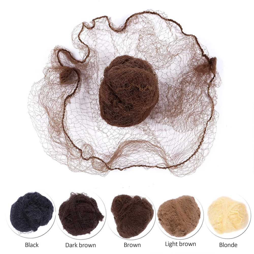 10/100Pcs Durable Nylon Hair Net For Bun Hair Hair Style Tool Black Beige Brown 5Mm Hair Net For Wigs Mesh Hair Styling Hairnets
