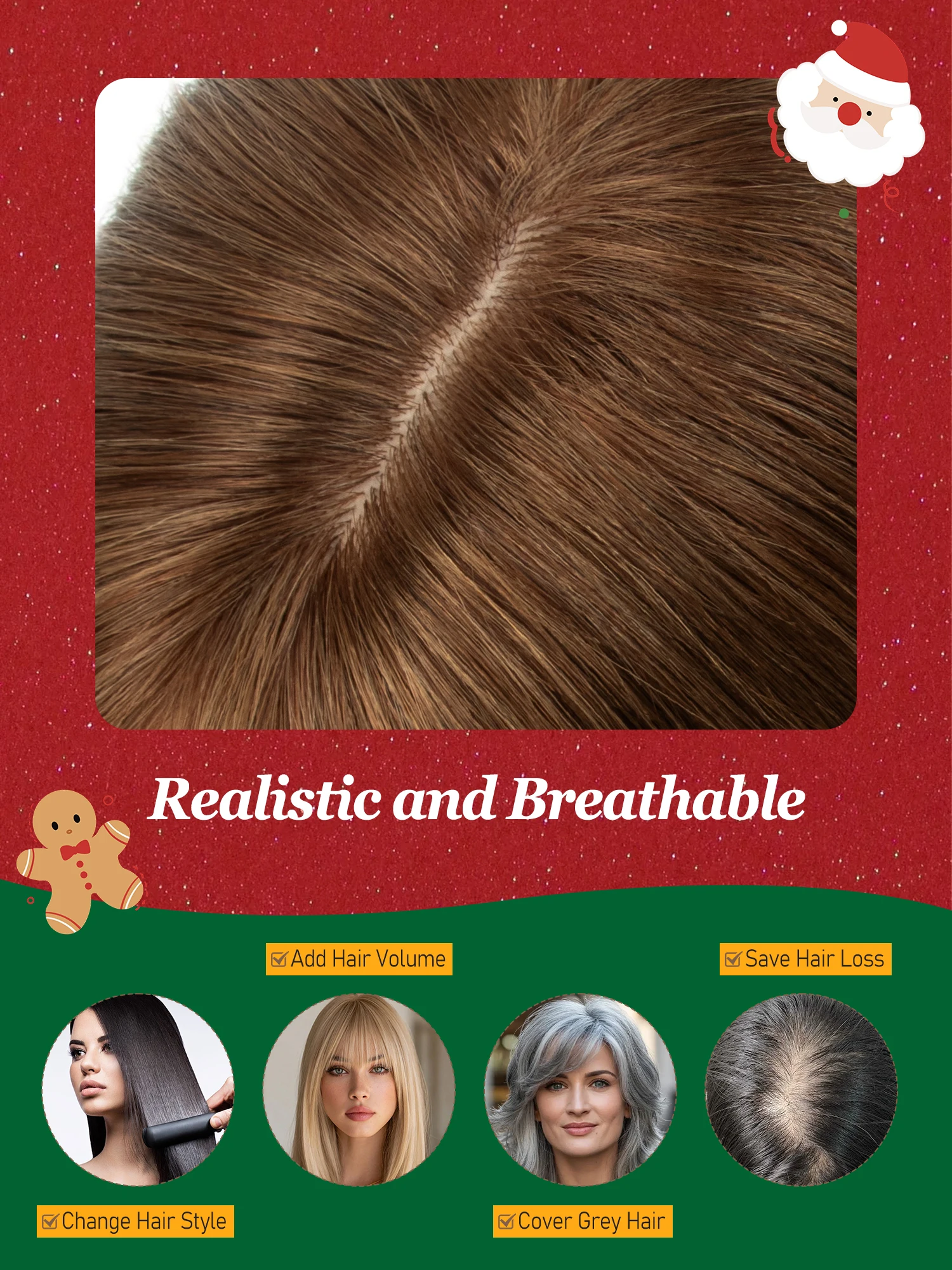 Real Human Hair Toppers for Women with Bangs 5x9cm Lace Base Top Hair Extensions 8-12 Inch for Thinning Hair Cover