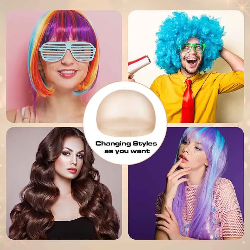 2pcs/Bag Ventilated Nylon Wig Cap Hair Net For Hair Wig Nets Black Brown Stretch Mesh Wig Cap For Making Wigs