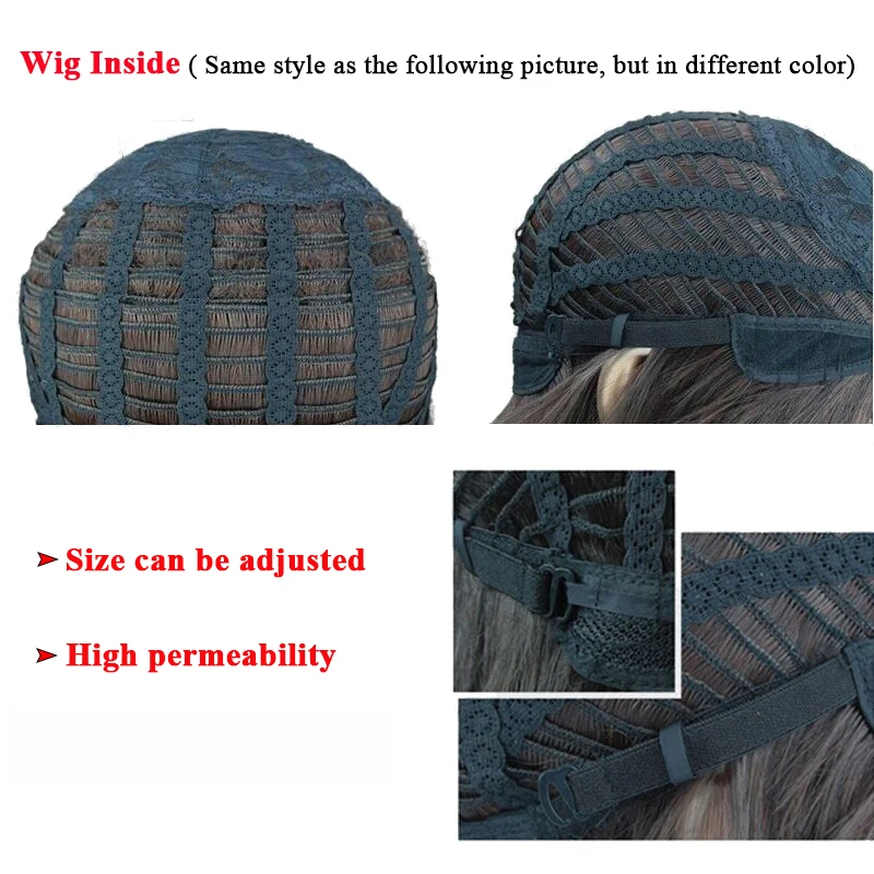 Lawyer Judge Baroque Cosplay Wig Curly Grey White Black Deluxe Historical Long Heat Resistant Synthetic Hair Wigs + Wig Cap