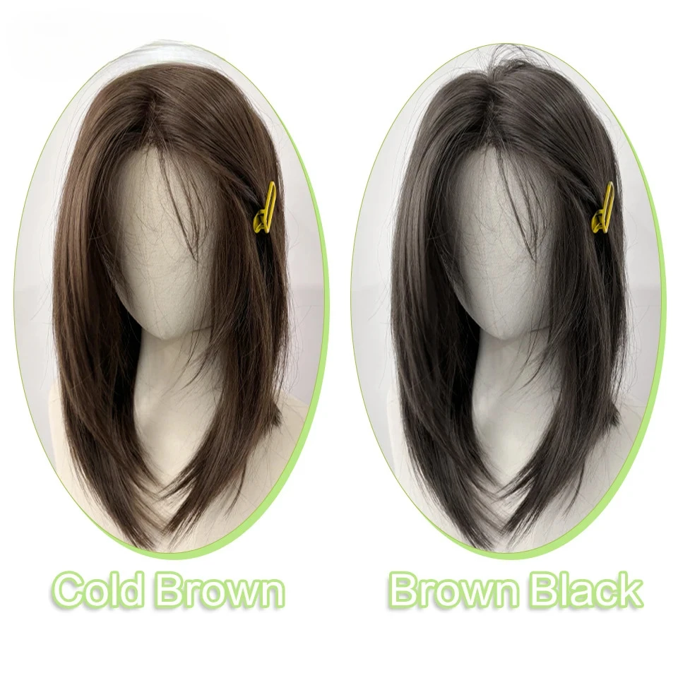 Shoulder Layered Synthetic BOB Wig With Transparent Lace Front Straight Heat Resistant Wig Hair For Women Daily Cosplay Party
