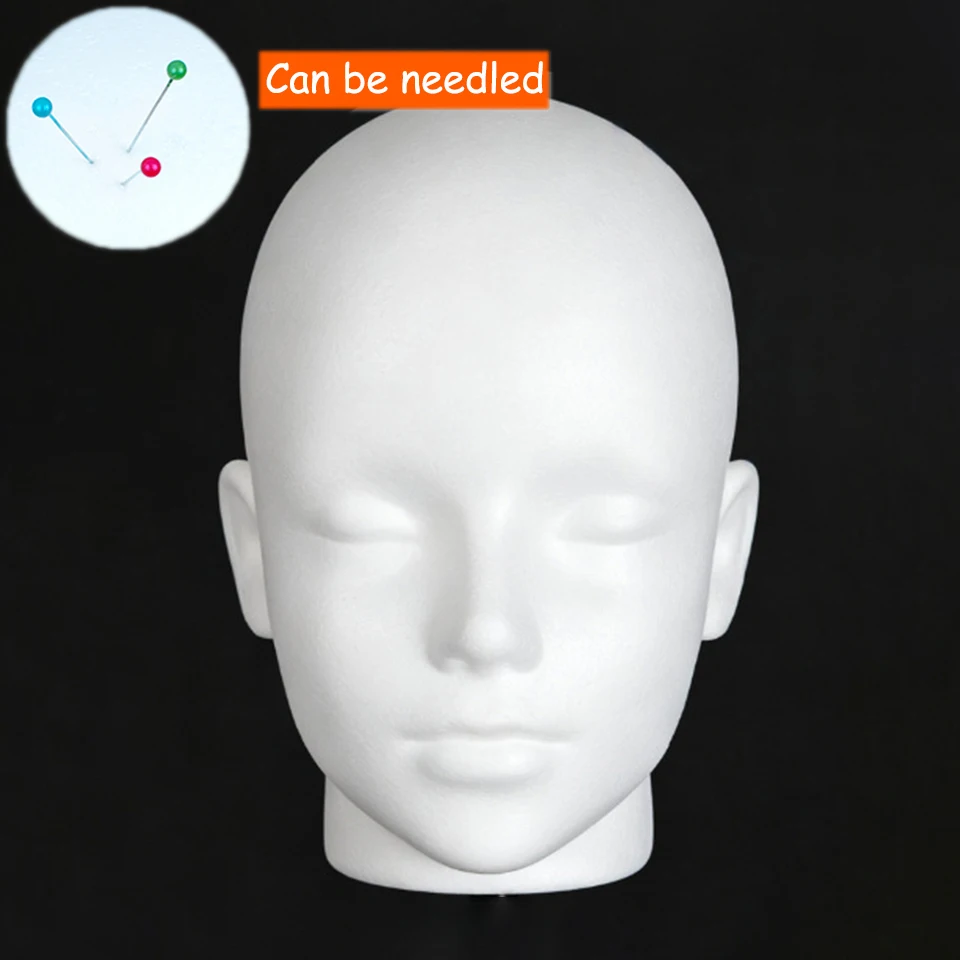 Anime Foam Mannequin Head Stable Lightweight Wig Display Stand for Jewelry Headwear Hat Display Stand Manikin Foam Head Model