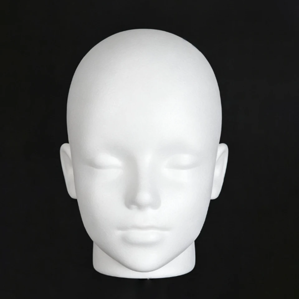 Anime Foam Mannequin Head Stable Lightweight Wig Display Stand for Jewelry Headwear Hat Display Stand Manikin Foam Head Model