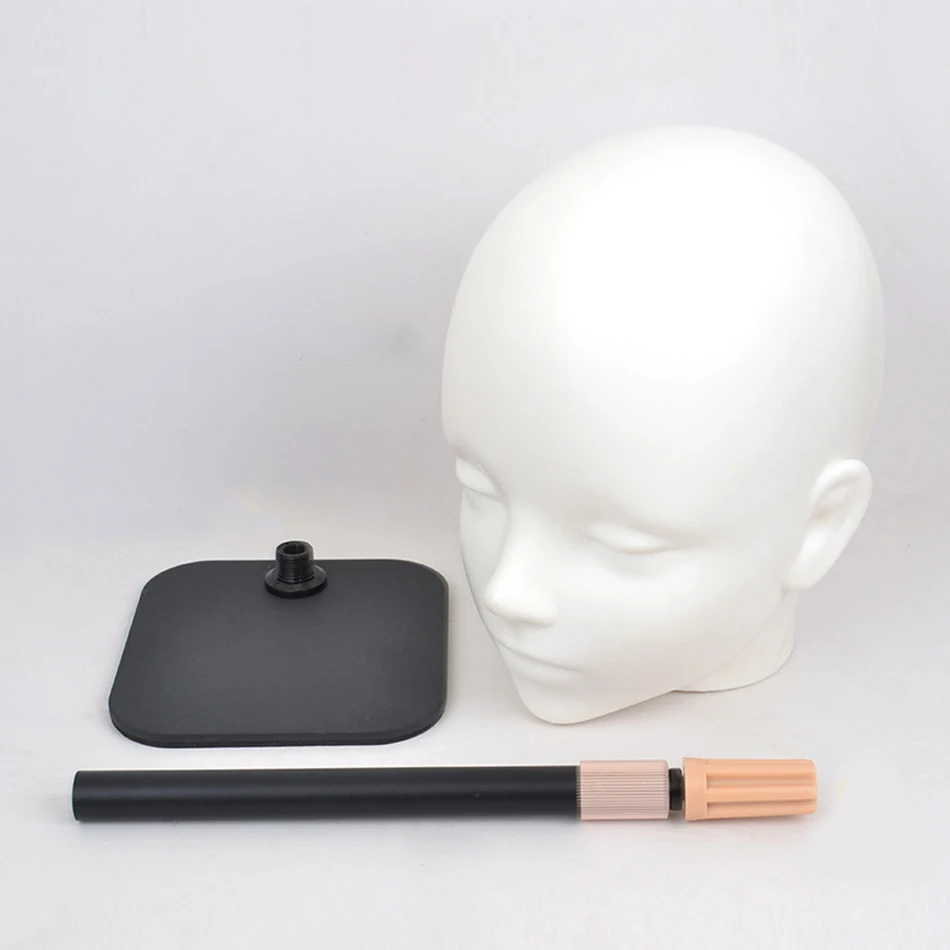 Mannequin Head Wig Stand With Adjustable Wig Tripod Stand Holder For Wigs Making Display With T Pins/Wig Cap Training Practice