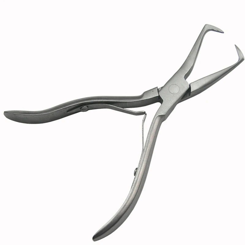 1 PC 5.5 inch Silver Stainless Steel Clamp Hair Extension Plier with Two Hook Keratin Hair Extensions Removal Tools