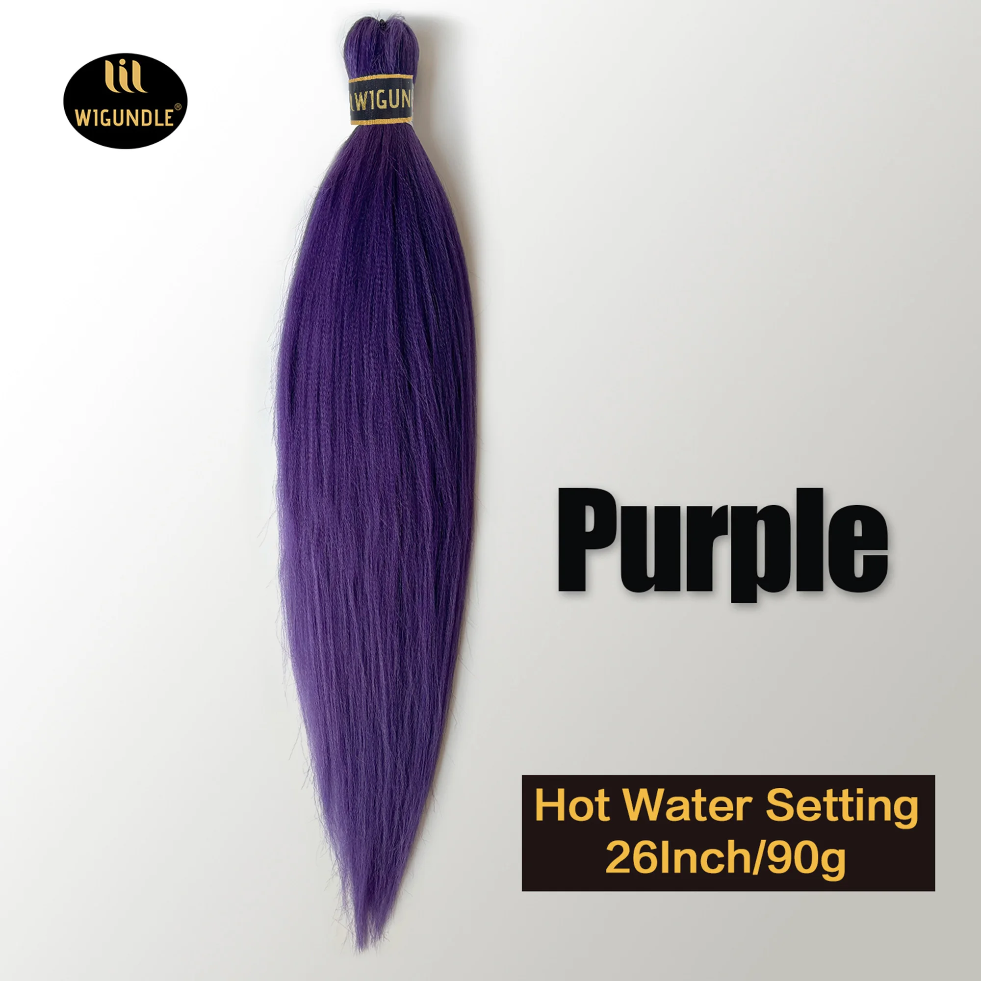 Rumi Purple Braids Cosplay Hair Extensions 26Inch Synthetic Braiding Hair Easy Clip in Ponytail for Cosplay Halloween Costume