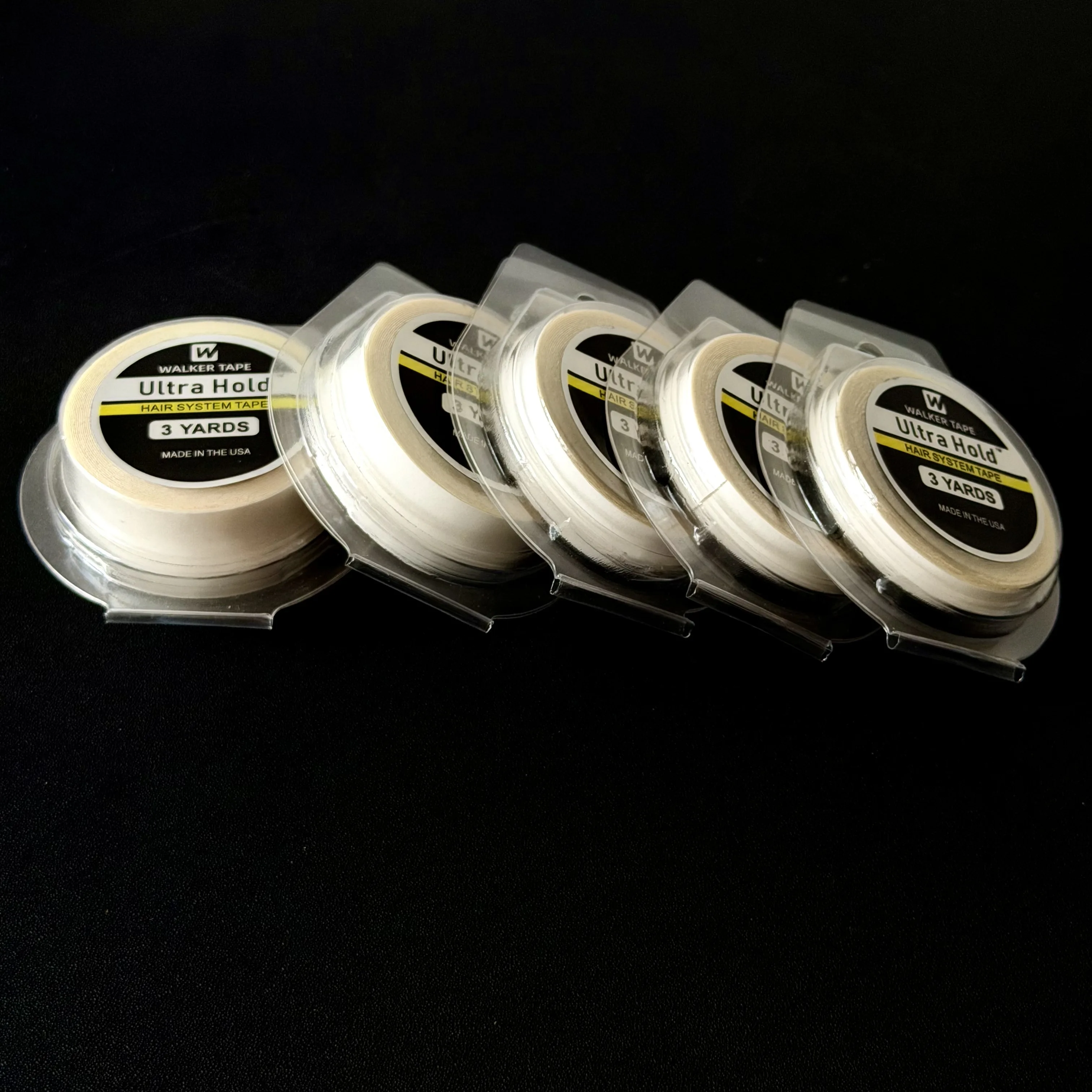 Walker Tape Ultra Hold 3 Yards Adhesive Hair System Tape with 5 Sizes 0.8/1.0/1.27/2/2.54cm Shell Packaged for Wig Toupee