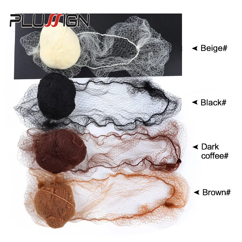 20Pcs Durable Nylon Hair Net For Bun Hair Hair Style Tool Black Beige Brown 5Mm Hair Net For Wigs Mesh Hair Styling Hairnets