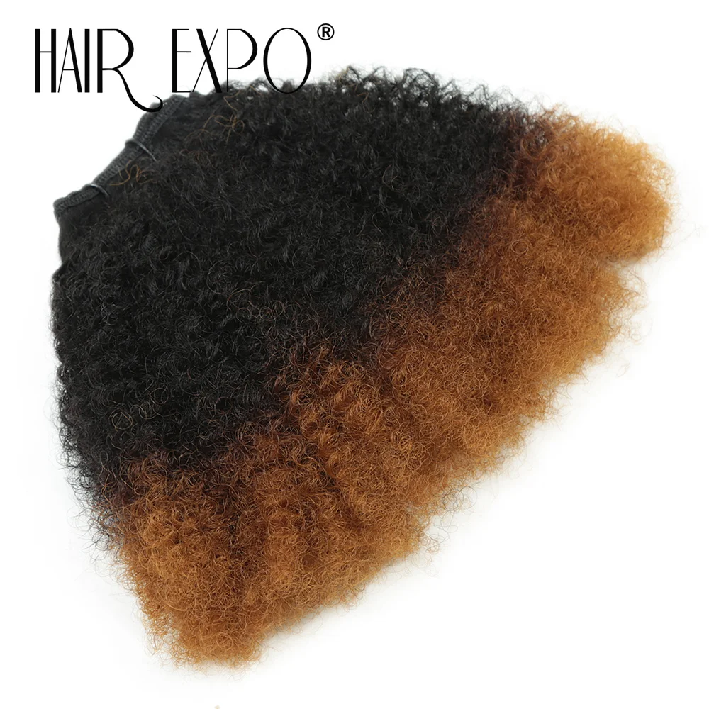 6PCS Afro Kinky Curly Hair Bundles 8' Synthetic Hair Weft Curly Weave Ombre Protein Fiber Marley Twist Braiding Hair Extensions
