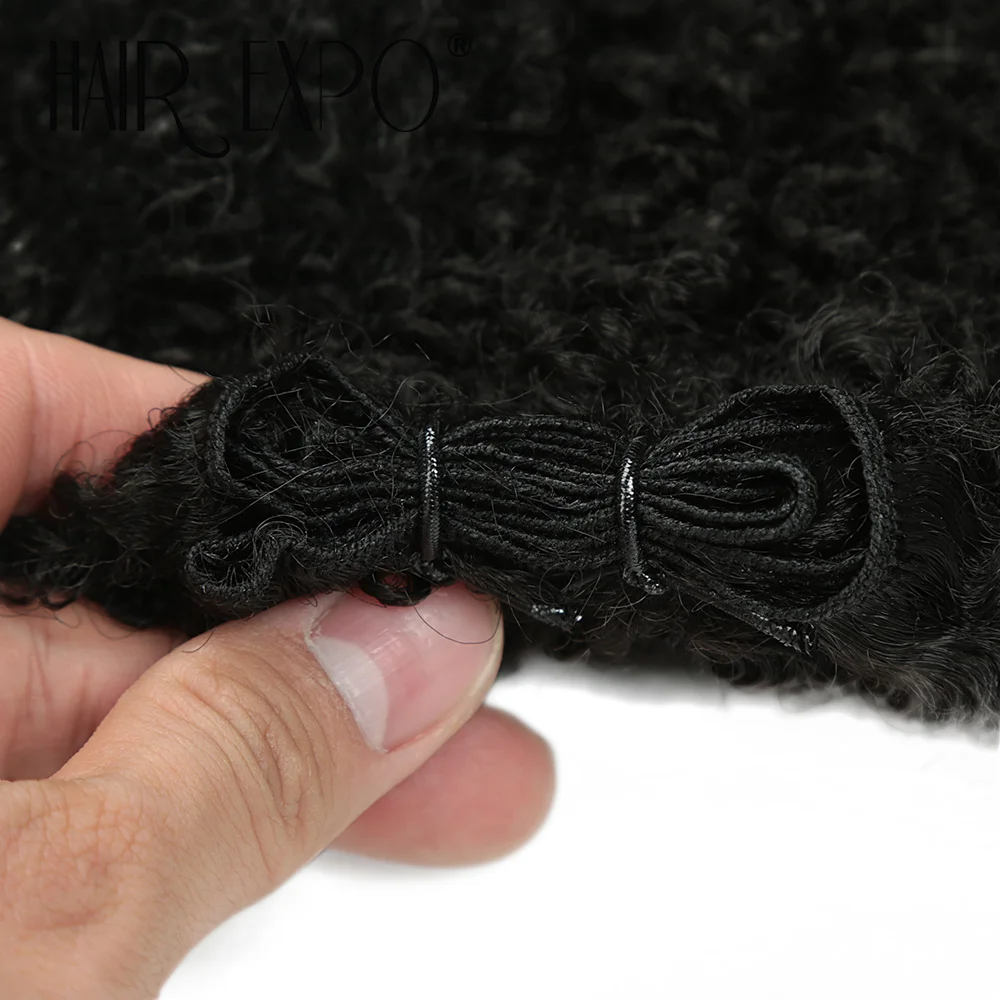 6PCS Afro Kinky Curly Hair Bundles 8' Synthetic Hair Weft Curly Weave Ombre Protein Fiber Marley Twist Braiding Hair Extensions