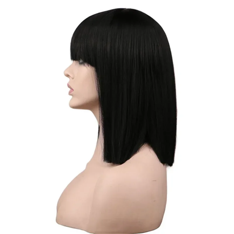 Anime Nico Robin Cosplay Black Cyan Wig Heat Resistant Synthetic Hair Cosplay Wig