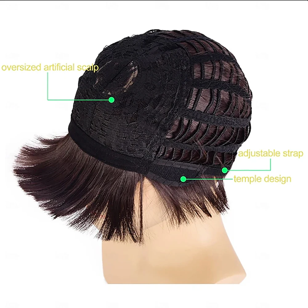 HAIRJOY Synthetic Hair Short Mushroom Wig for Men 60s Bowl Cut Wigs for Anime Movie Music Costume Halloween Cosplay Party