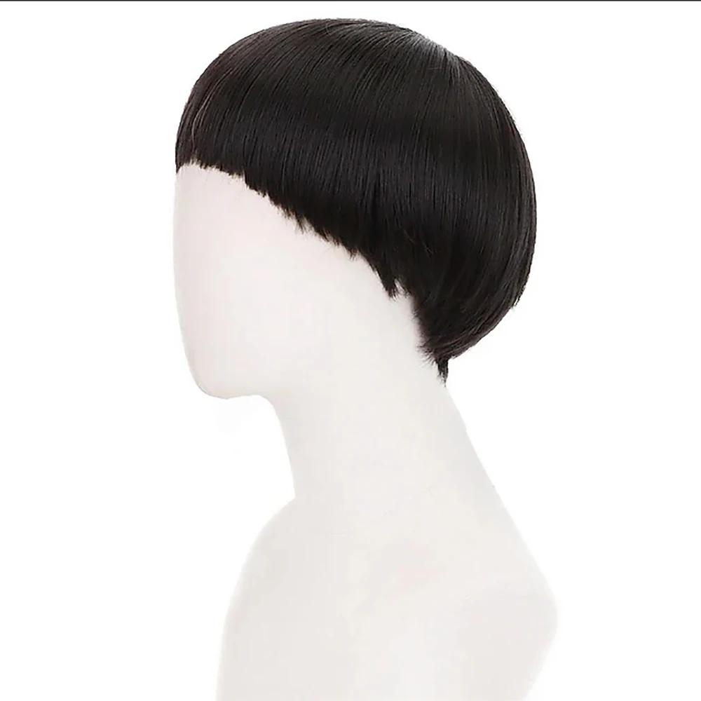 HAIRJOY Synthetic Hair Short Mushroom Wig for Men 60s Bowl Cut Wigs for Anime Movie Music Costume Halloween Cosplay Party