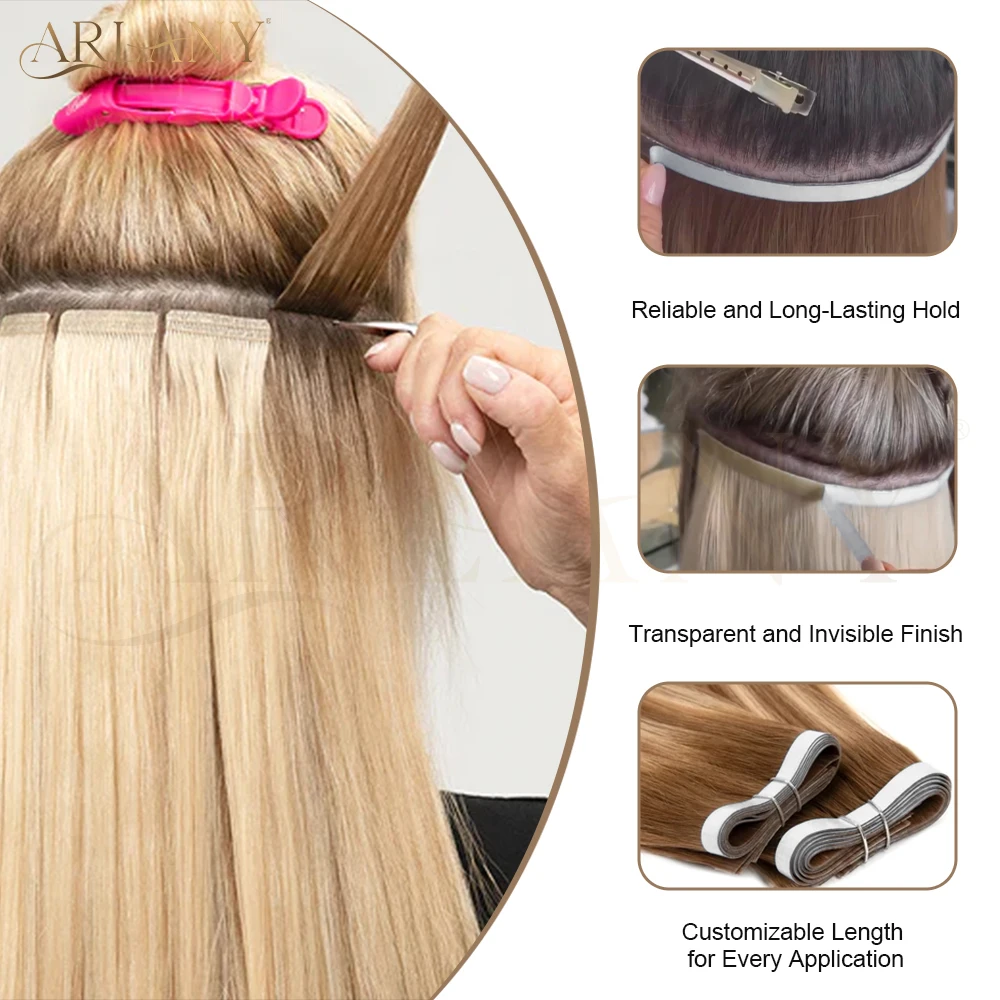 ARLANY Tape in Extensions Single Sided Tape Roll for Hair Extensions 3 Yards Replacement Hair System Tape Wig Tape Strong Hold