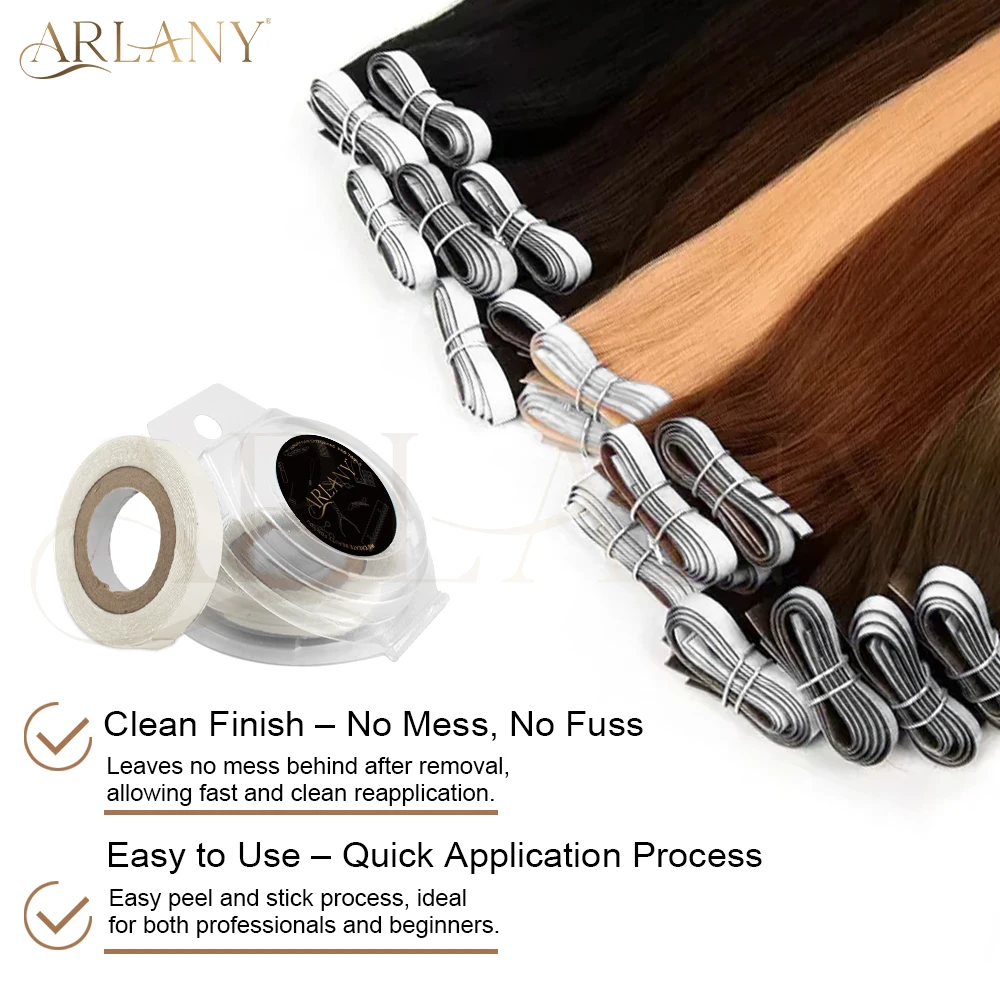 ARLANY Tape in Extensions Single Sided Tape Roll for Hair Extensions 3 Yards Replacement Hair System Tape Wig Tape Strong Hold