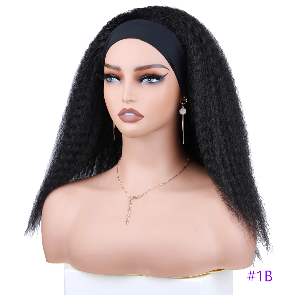 Short Kinky Straight Synthetic Wig High Puff Synthetic Hair Wig Afro Style Wig for Women Short Puffy Yaki Straight Synthetic Wig