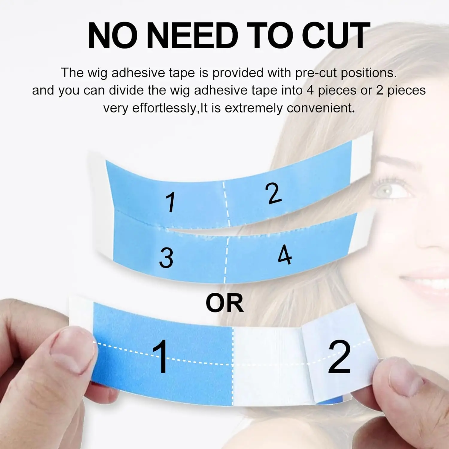 36pcs/lot Supertape Waterproof Hair Tape Double Side Adhesive Super Tape For Lace Wig Toupee Replacement Hairdresser Accessories