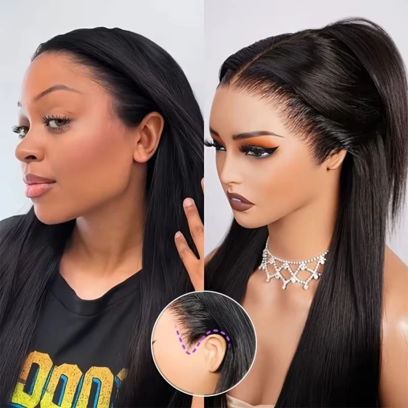 30 34 Inch 13x4 13x6 HD Transparent Bone Straight Lace Front Wigs 4x4 5x5 Glueless Wigs Human Hair For Black Women Brazilian