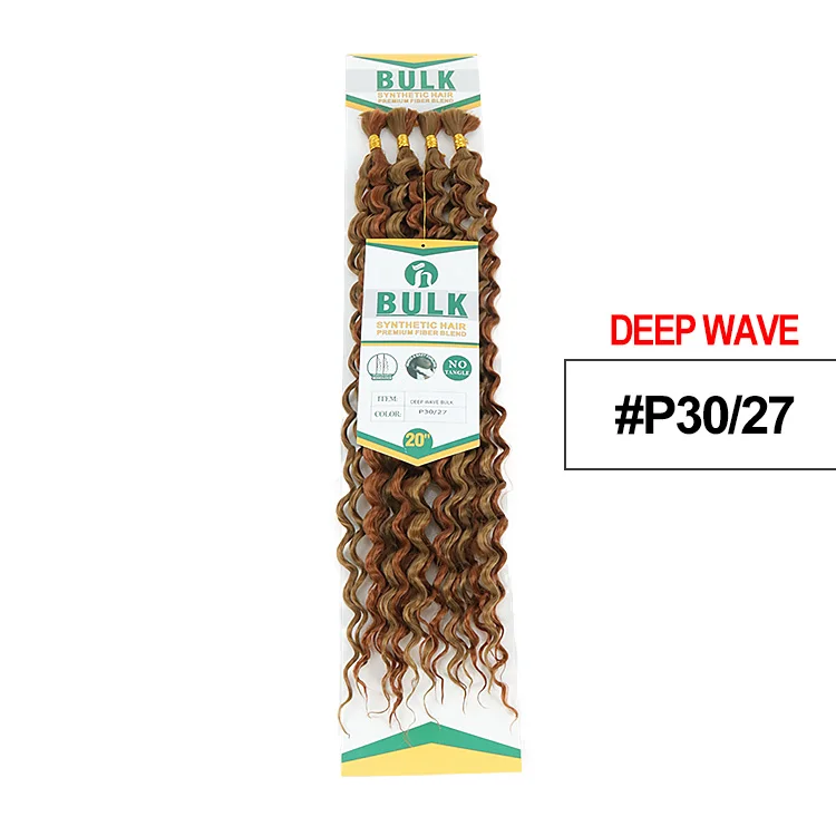 Julianna Bulk Synthetic Hair For Braiding Color 30 Blonde Deep Wave Bundles Boho Braids Synthetic Hair Extensions