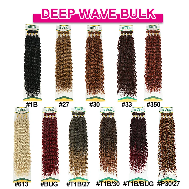 Julianna Bulk Synthetic Hair For Braiding Color 30 Blonde Deep Wave Bundles Boho Braids Synthetic Hair Extensions