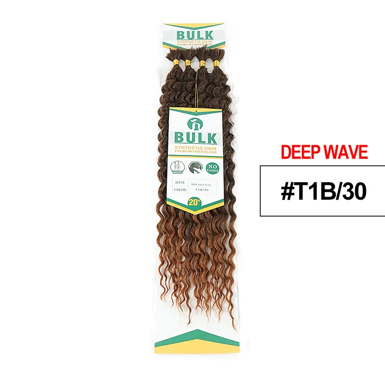 Julianna Bulk Synthetic Hair For Braiding Color 30 Blonde Deep Wave Bundles Boho Braids Synthetic Hair Extensions