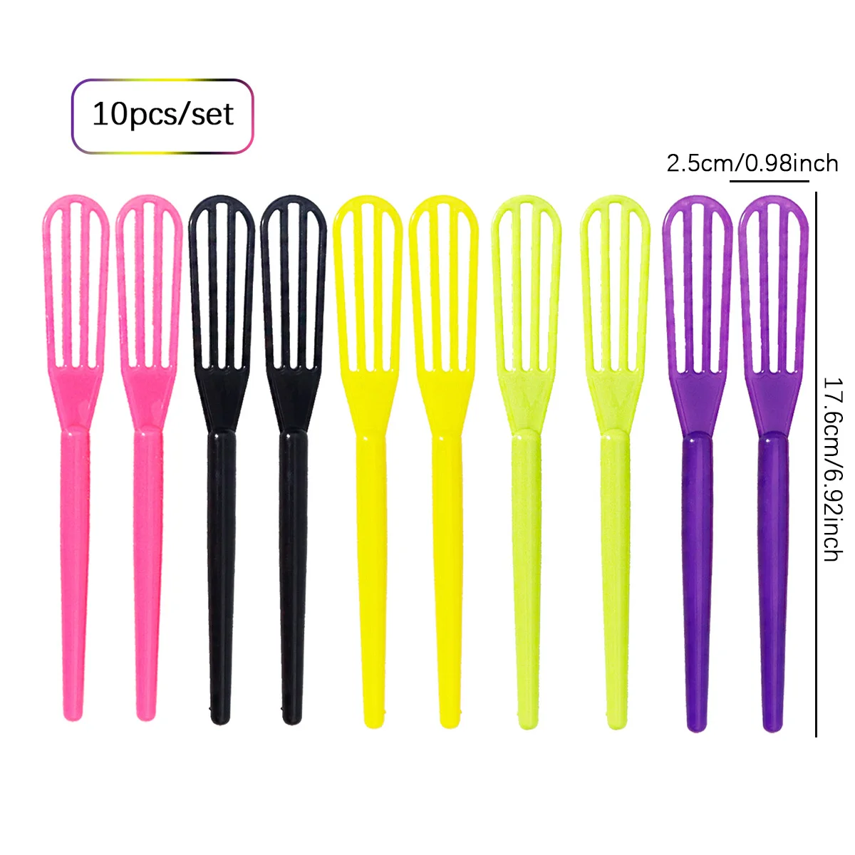 10pcs Plastic Hair Dye Mixing Stick - Hair Dye Mixing Stick, Durable ABS Plastic Root Mixing Tool, Special for Real Hair Wigs