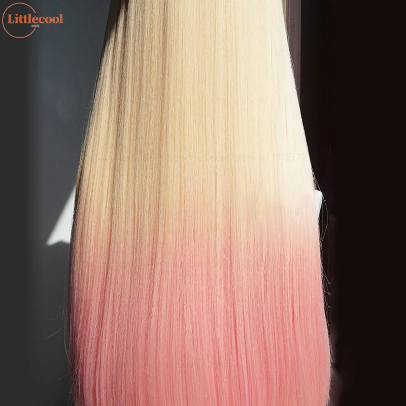 High Quality Anime Marin Kitagawa Cosplay Wig 80cm Long Straight Pink Dyeing Ombre Heat Resistant Synthetic Hair Wigs + Wig Cap