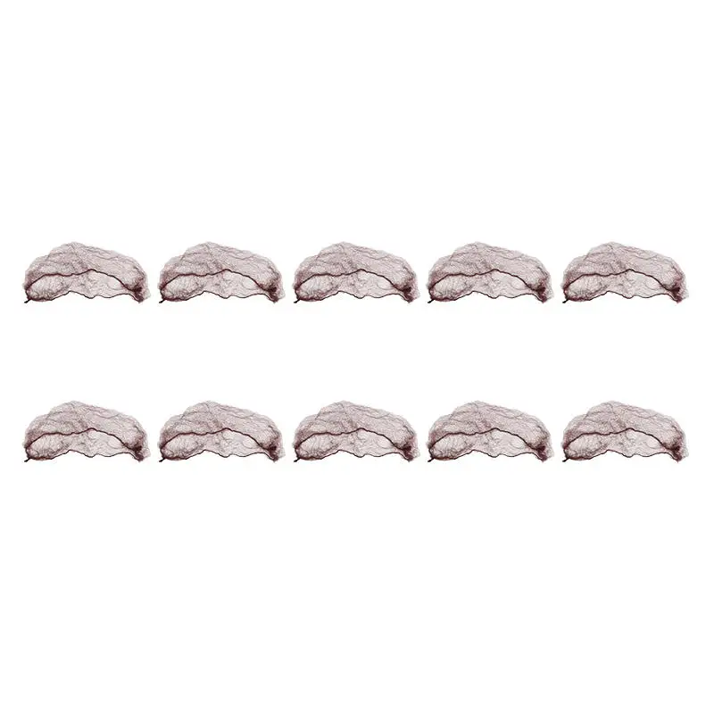 10Pcs/Lot Durable Nylon Hair Net For Bun Hair Hair style Tool Black Coffe Beige Brown White Gold Hair Net For Wigs Mesh