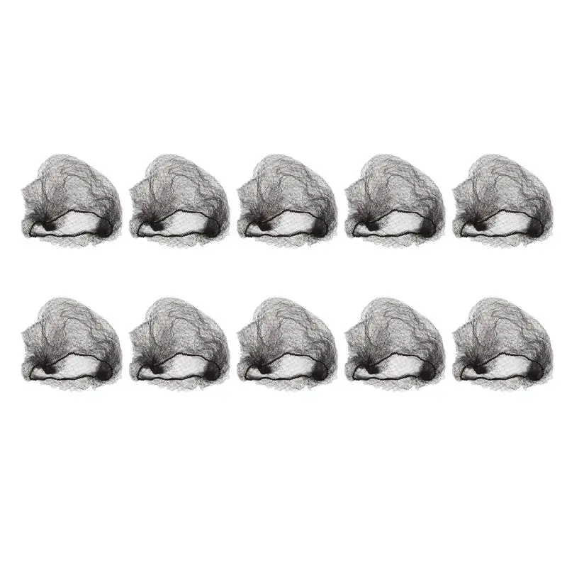10Pcs/Lot Durable Nylon Hair Net For Bun Hair Hair style Tool Black Coffe Beige Brown White Gold Hair Net For Wigs Mesh