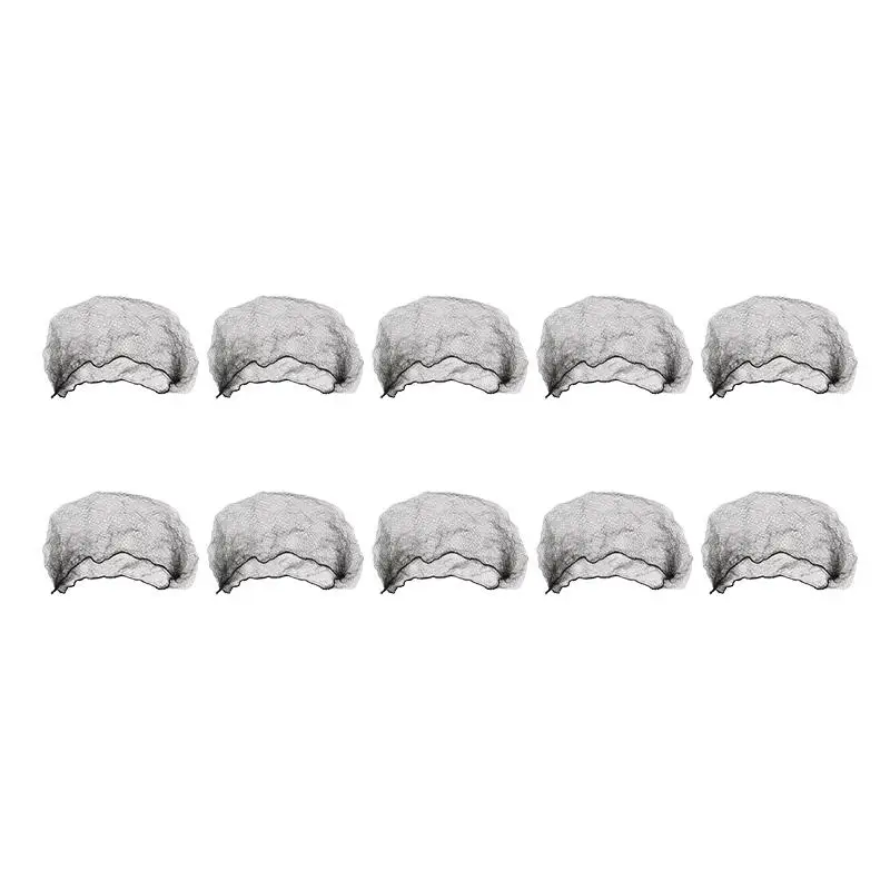 10Pcs/Lot Durable Nylon Hair Net For Bun Hair Hair style Tool Black Coffe Beige Brown White Gold Hair Net For Wigs Mesh